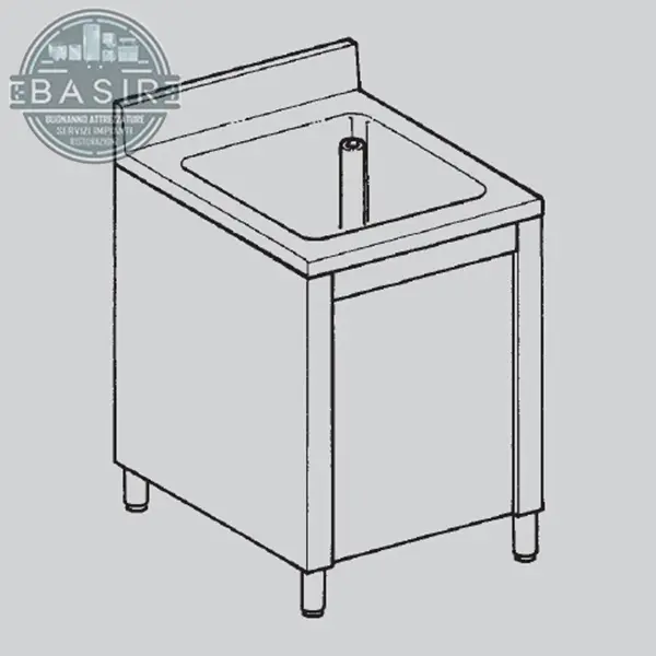 lavello 1 vasca armadiato disegno tecnico