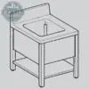 lavello 1 vasca disegno tecnico