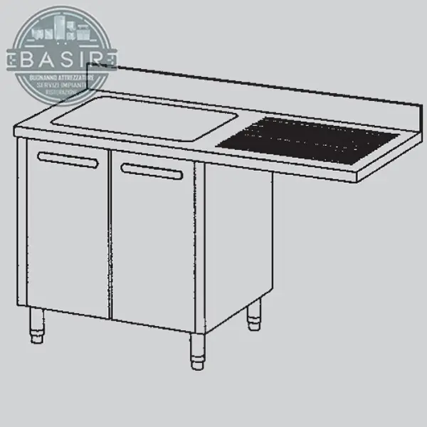 lavello 1 vasca minimal disegno tecnico