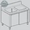 lavello 2 vasche armadiato disegno tecnico