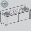 lavello 2 vasche con 2 gocciolatoi disegno tecnico