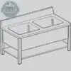 lavello 2 vasche disegno tecnico